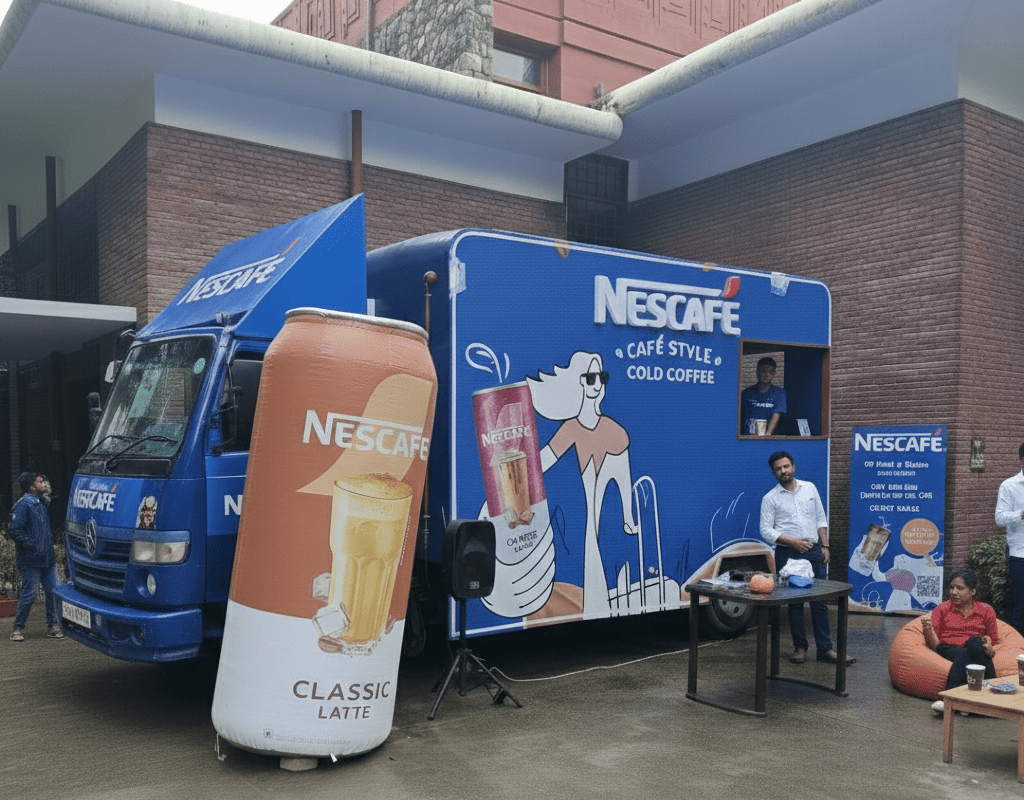 Branded van campaign for mobile advertising and on-ground brand promotion