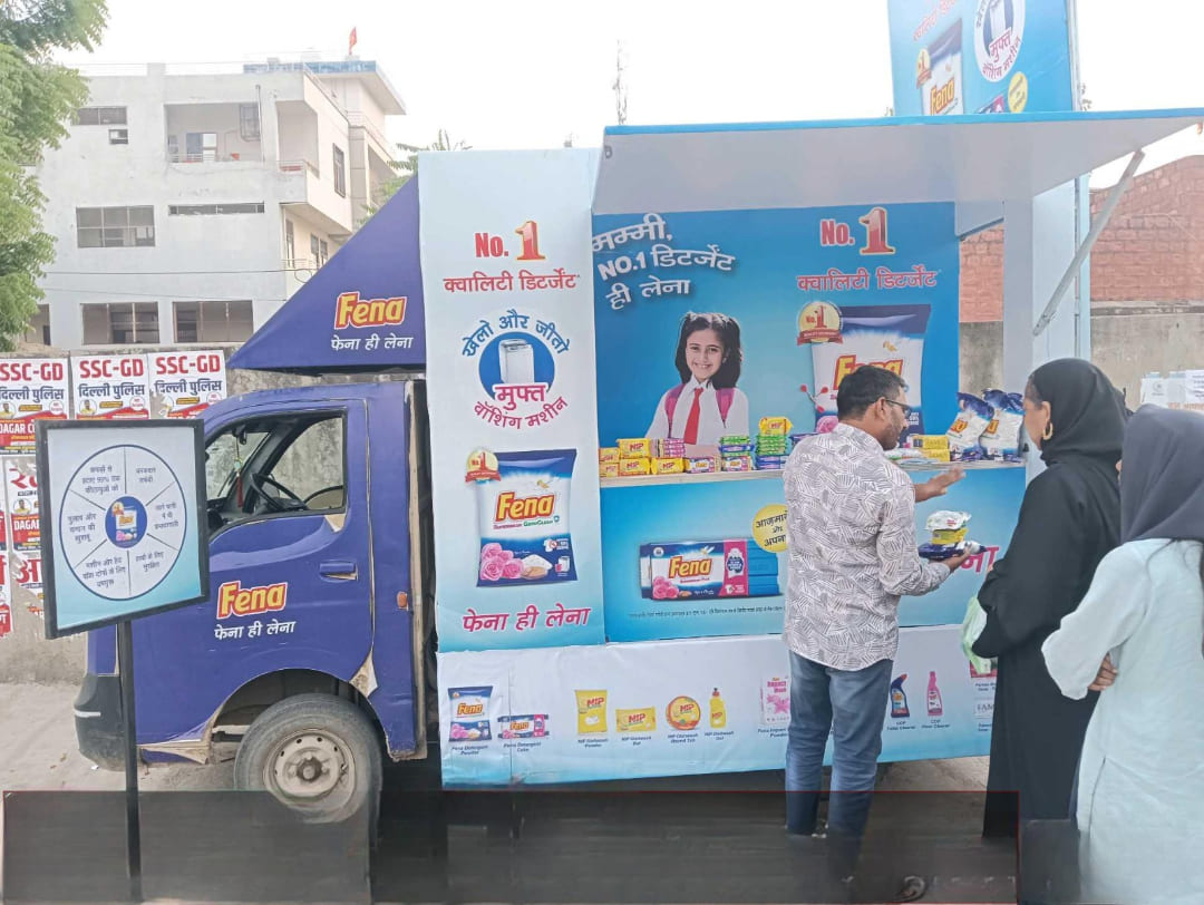 Van campaign roadshow executing BTL activation and city-level brand awareness